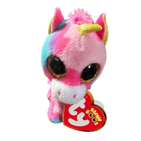FANTASIA Unicorn 3.5 inch Beanie Baby Plush Keychain  Stuffed Animal NWT - Picture 1 of 9